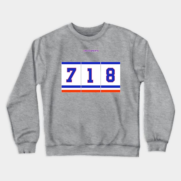 Rep Your Area Code (NYI 718) Crewneck Sweatshirt by RUTSSports